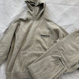 Essentials Hoodie + Sweatpants Matching Set – Dark Gray, Size L